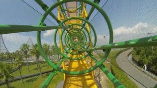 Ultra Twister Roller Coaster POV Nagashima Spaland Japan Togo Heartline Coaster [upl. by Cirdek]