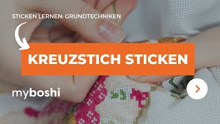 Kreuzstich sticken  myboshi [upl. by Sheaff]