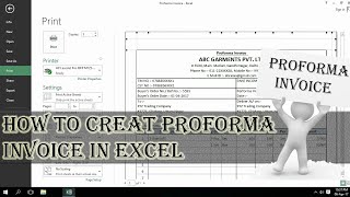 Proforma Invoice  How to Create proforma Invoice In Excel [upl. by Inigo]