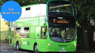 First West Yorkshire 7 Full Route Visual Leeds Infirmary Street to Primley Park [upl. by Aknaib]