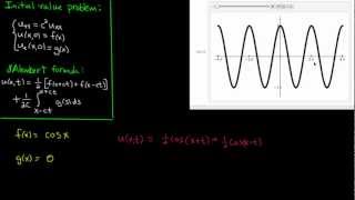 PDE 11  Wave equation dAlembert examples [upl. by Keane]