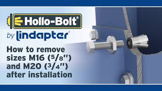 HolloBolt® High Clamping Force HCF  Removal Animation by Lindapter [upl. by Lettig]