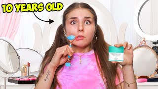 TRYING A 10 Year Olds Skin Care Routine SHOCKING [upl. by Thorndike388]