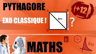 LEXERCICE LE PLUS CLASSIQUE AVCE PYTHAGORE  corrigé  Maths 4e3e [upl. by Yerffoj]