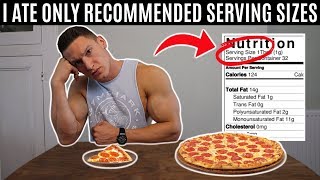 Eating only recommended serving sizes for a day [upl. by Rebecka]