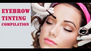 Eyebrow Tinting Compilation [upl. by Neu]