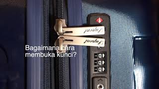 Cara setting kunci koper TSA  how to set your TSA luggage lock [upl. by Alek]