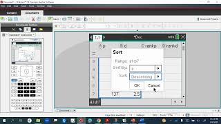 Spearmans Rank Correlation Coefficient on a TInspire CX II [upl. by Airdni]