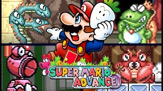 SUPER MARIO ADVANCE  All Bosses [upl. by Zennas262]