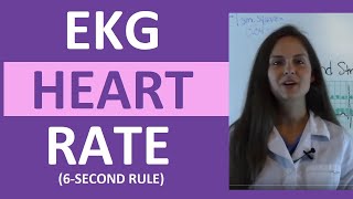 EKG Rhythm  How to Count the Heart Rate on EKG strip 6 six Second Rule [upl. by Enihsnus]