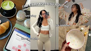 uni vlog productive 7am exam morning routine NEW hair care routine internship amp life updates 🧃 [upl. by Barboza179]