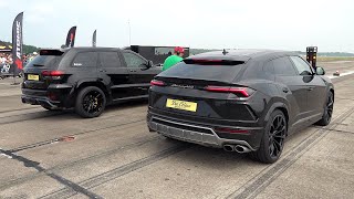 Jeep Grand Cherokee Trackhawk SRT vs Lamborghini Urus [upl. by Ikcir]