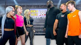 Boys VS Girls Ninja Kidz WWE Showdown [upl. by Letnuhs]