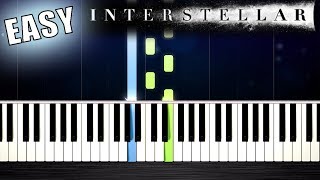 Interstellar  First Step  EASY Piano Tutorial by PlutaX [upl. by Aerahs]