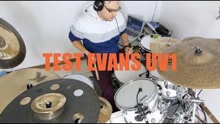 TEST EVANS UV1 COATED on toms [upl. by Abdella792]