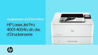 Auspacken und Einrichten von HP LaserJet Pro 40014004ndndwd Druckern  HP Support [upl. by Ardnosac]