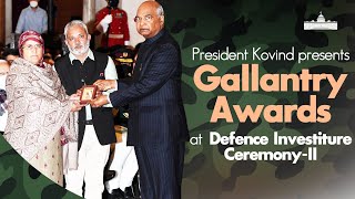 President Kovind presents Gallantry Awards at Defence Investiture CeremonyII at Rashtrapati Bhavan [upl. by Mccreary]