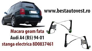 Macara geam fata Audi A4 B5 9401 stanga electrica  8D0837461 [upl. by Bradman162]