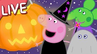 Peppa Pig Full Episodes 🔴 LIVE Spooky Halloween Episodes STREAMING NOW 🎃 Kids Videos 💕 [upl. by Nievelt]