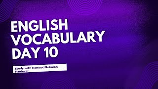 English vocabularyDay 10CSSCCESPSCPMS [upl. by Nero]