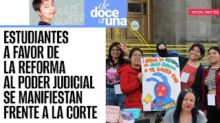 DeDoceAUna ¬ Cientos de jóvenes se manifiestan afuera de la SCJN a favor de la reforma al PJ [upl. by Nylorahs167]