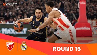 ZvezdaReal  Round 15 Highlights  202324 Turkish Airlines EuroLeague [upl. by Loredo]