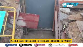 Sluice gate installed to mitigate flooding in Panjim [upl. by Rafter294]