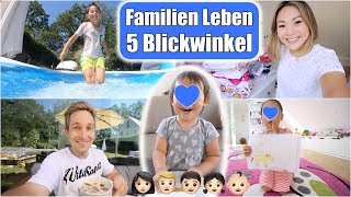 Familien Leben aus 5 Perspektiven 🎥 Alle vloggen Pool Party im Garten amp Ausmisten  Mamiseelen [upl. by Rahas]