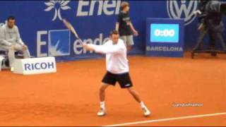 2011041522 Juan Carlos Ferrero en Barcelona Open Banco Sabadell [upl. by Blood58]