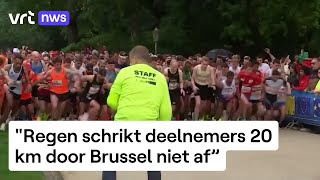 Koen Naert Olivier Vandecasteele koningin Mathilde en bijna 50000 anderen op 20 km door Brussel [upl. by Carlotta68]