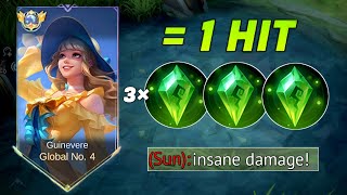 FINALLY TRY THIS NEW GUINEVERE 1 HIT BUILD 2024 insane damage  MLBB [upl. by Shauna800]