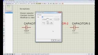 como buscar un capacitormodificar su valor y cambiar nombre en proteus [upl. by Ellessig110]