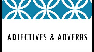 Adjectives amp Adverbs B1 [upl. by Croner]