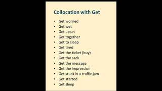 Collocation with Get  collocation english englishlanguage [upl. by Armil39]