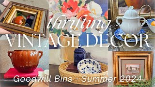 NEW GOODWILL BINS VINTAGE HOME DÉCOR THRIFT WITH ME 2024  Shop  Thrift Haul  Decorating Ideas [upl. by Cath]