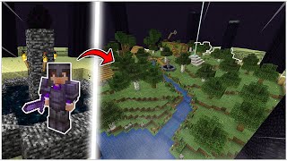 TRANSFORMING The OVERWORLD Into THE END Minecraft [upl. by Addie]