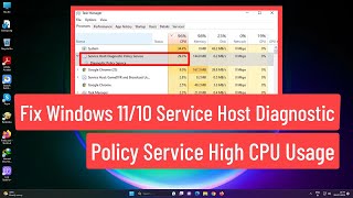 Fix Windows 11  10 Service Host Diagnostic Policy Service High CPU Usage [upl. by Friederike]