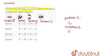 Which of the following is a correct sequence of meiotic cellcycle wrt given diagram  CLAS [upl. by Seni]