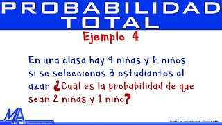 Teorema de la probabilidad total  Ejemplo 4 [upl. by Amoreta]