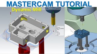 MasterCAM 2022 Tutorial 107  Mill 2D Dynamic Toolpath Basic Beginners  Part 1 [upl. by Eyllom]