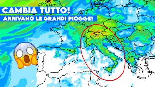 ▶METEO CAMBIA TUTTO CIA CALDO ESTREMO ARRIVANO LE GRANDI PIOGGE DA NORD A SUD [upl. by Boothe]