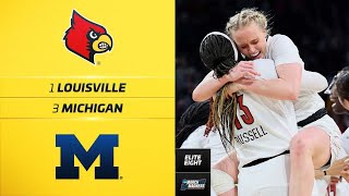 Louisville vs Michigan  Women’s NCAA tournament Elite Eight highlights [upl. by Anreval]