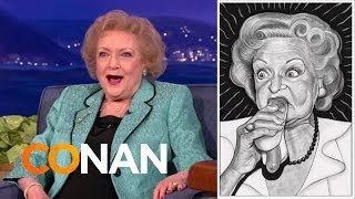 Betty Whites Hot Dog Fan Art  CONAN on TBS [upl. by Meryl]