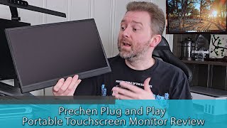 GREAT PORTABLE MONITOR FOR TRAVEL  Prechen Plug and Play Portable Monitor Touchscreen Review [upl. by Zullo]