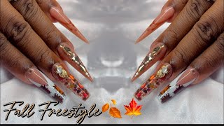 FALL FREESTYLE 🧡💛🍁🍂✨✨ polygelnails encapsulation [upl. by Anattar]