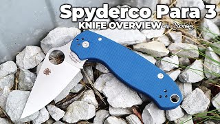 Spyderco Para 3 w SPY27 Steel Knife 5Minute Review  Jimping with Jacrispy [upl. by Svoboda]