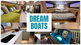 LOOK INSIDE These STUNNING FLOATING HOMES  Narrowboat amp Widebeam Tours [upl. by Bekelja]