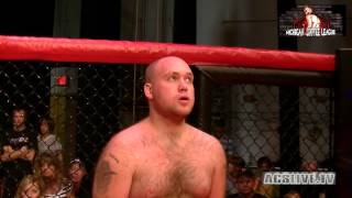 FIGHTTV Michigan Battle League Pat Friese vs Ryan Lechel Amazing TKO [upl. by Lemyt307]