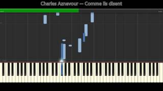 Charles Aznavour  Comme ils disent  Piano Tutorial [upl. by Lyssa226]