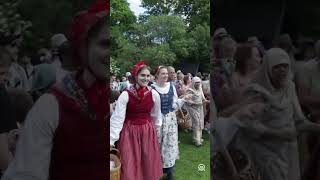 Traditional Midsummer festival celebrated with great enthusiasm in the Swedish capital Stockholm [upl. by Anitel156]